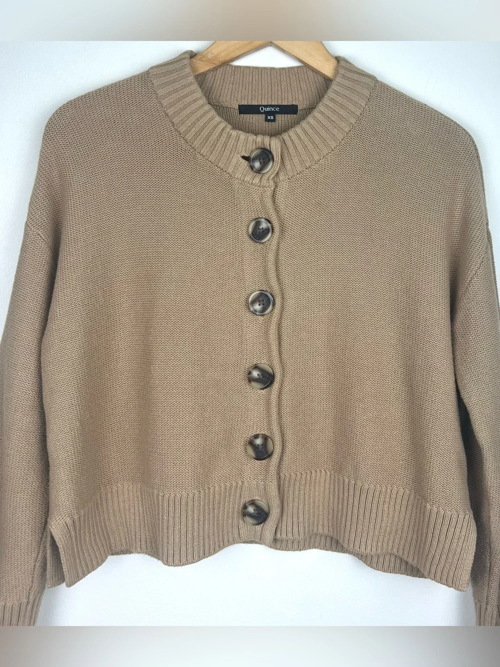Quince 100% Organic Cotton Cropped Cardigan